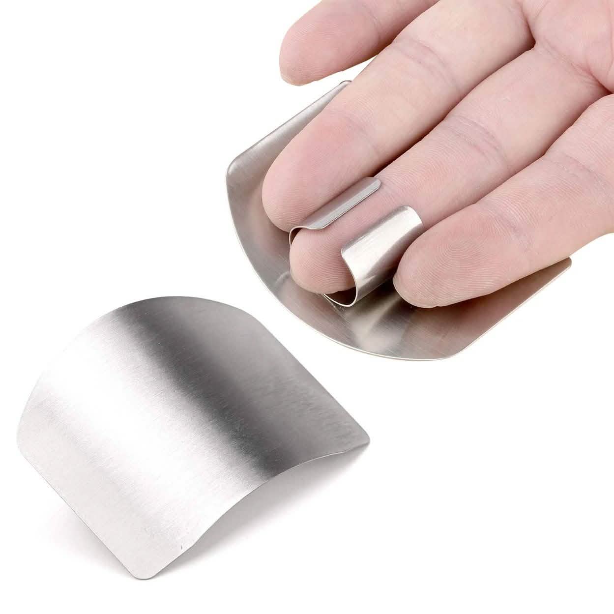 2-Pack: Stainless Steel Finger Protector For Cutting, Chopping and Dicing