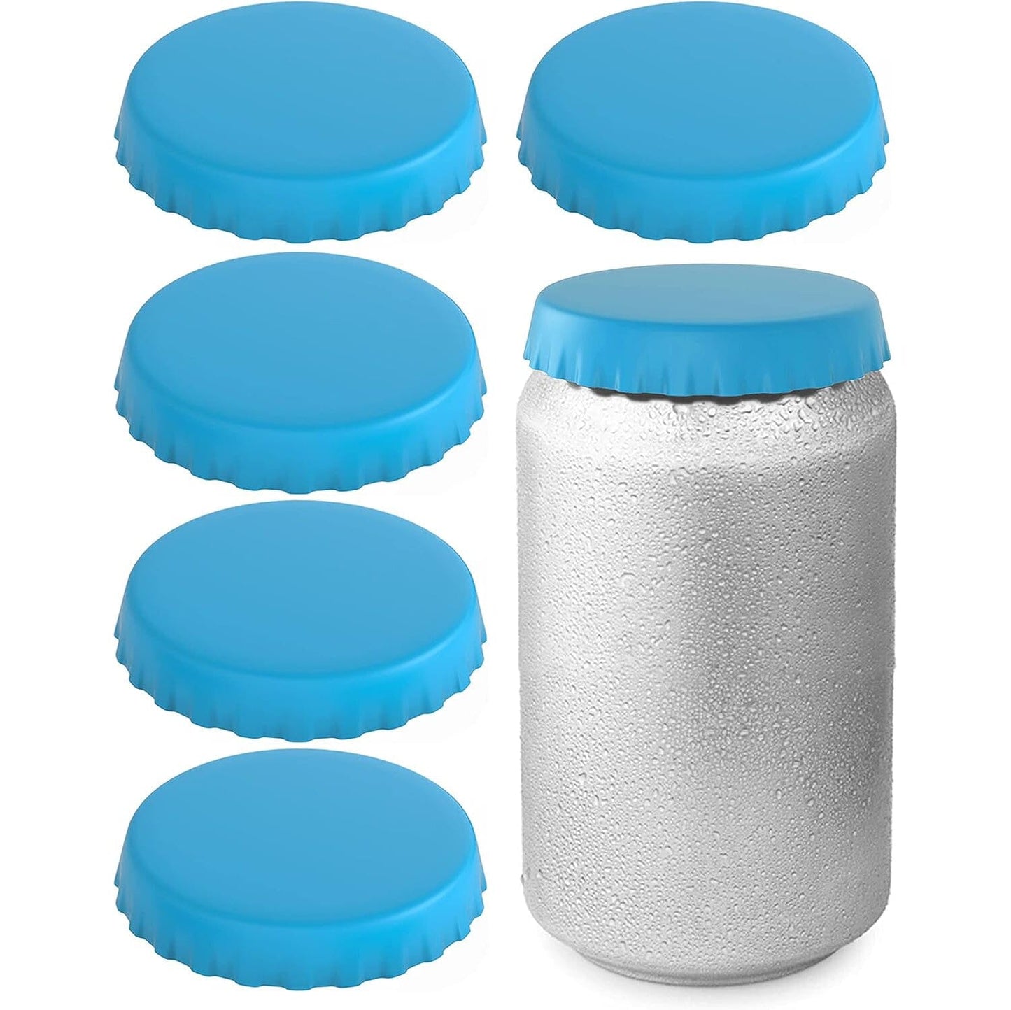 6-Pack: Silicone Can Lids Fits Standard Soda Cans