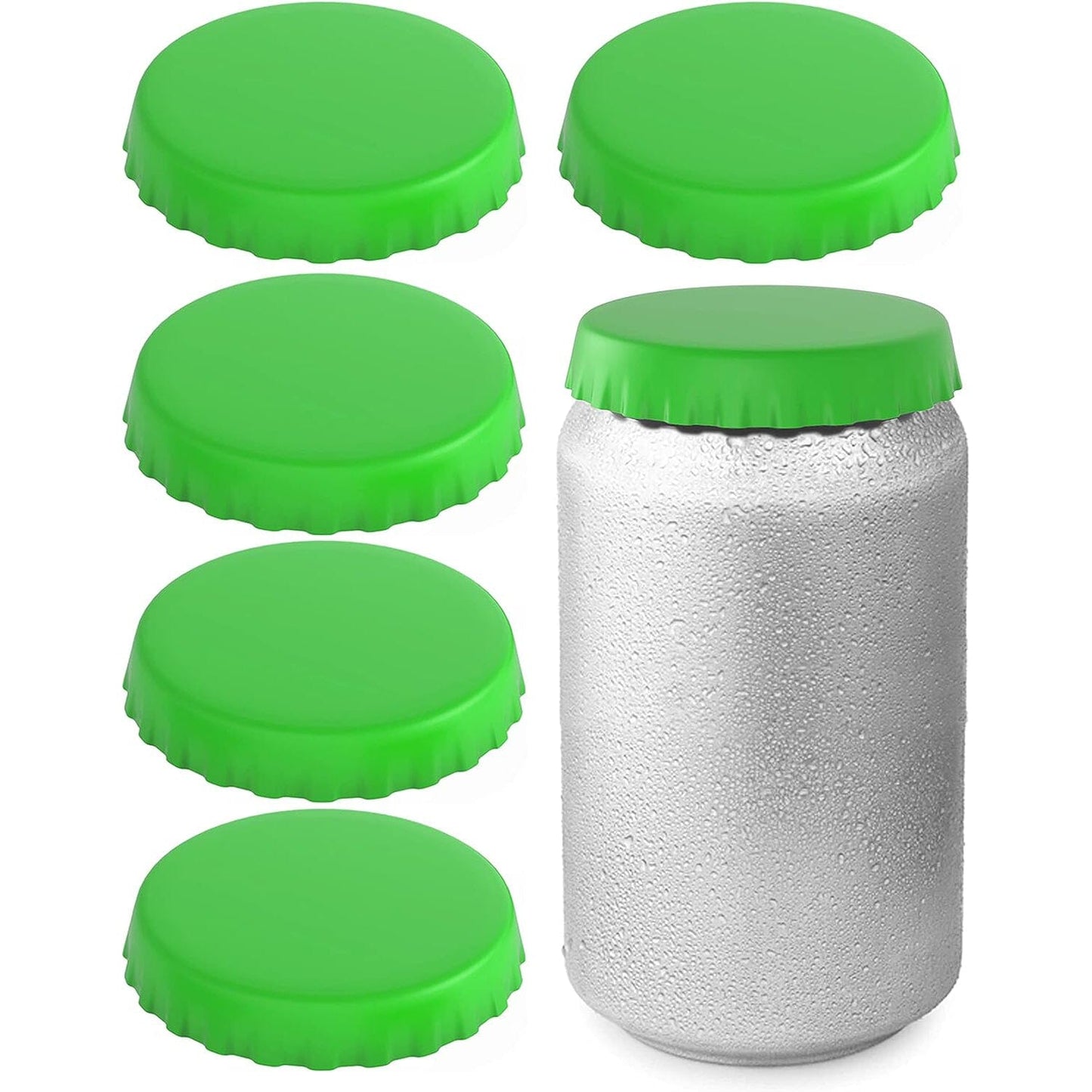 6-Pack: Silicone Can Lids Fits Standard Soda Cans
