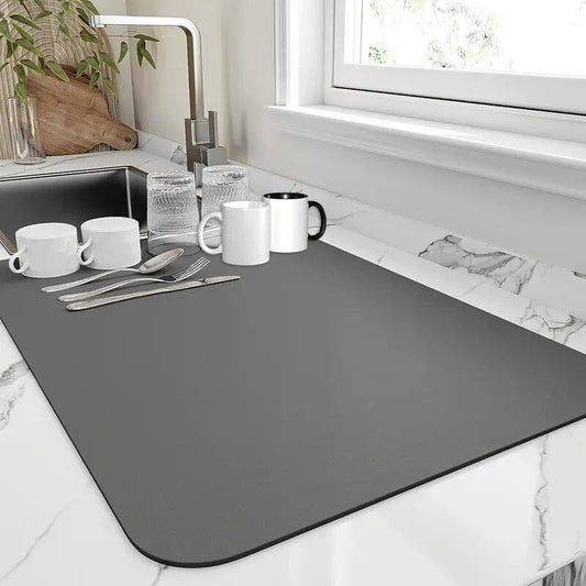 Heat Resistant Drainer Mat with Non-Slip Rubber Back