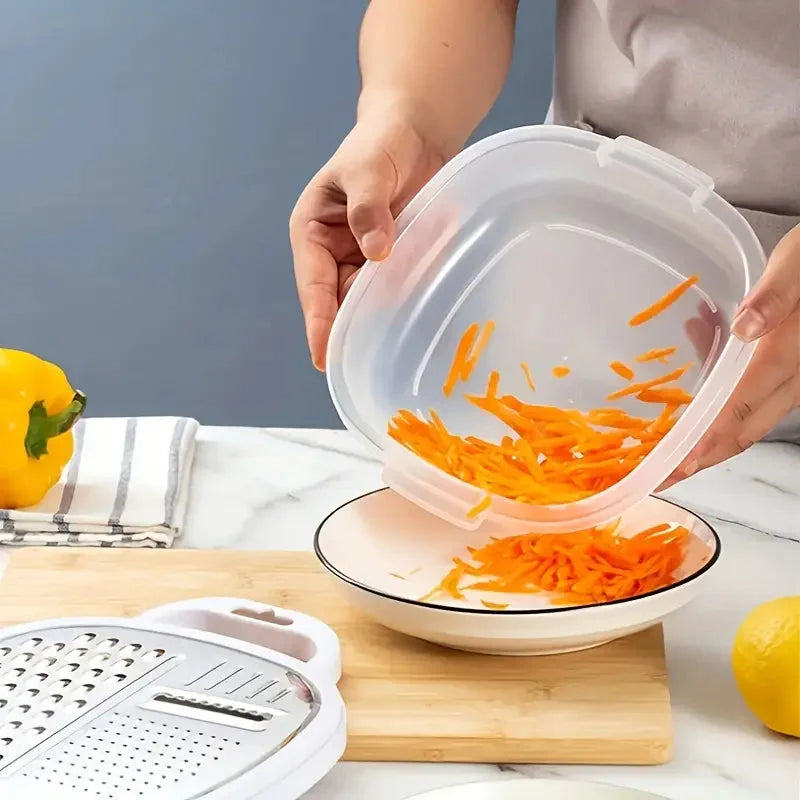 Vegetable Cutter With Lid And Drainer Basket