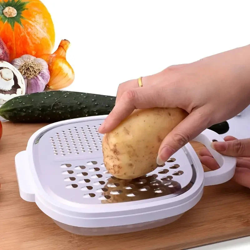 Vegetable Cutter With Lid And Drainer Basket